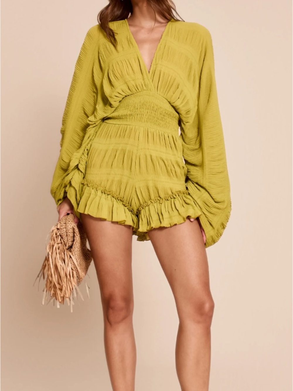 PrettyLittleThing Lime Green Romper